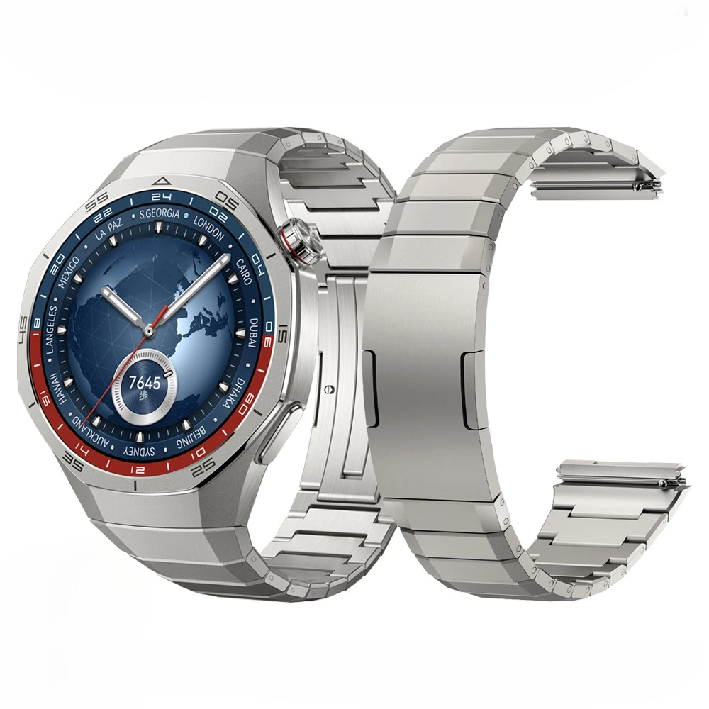 Каишка за Smart Watch GT5 Pro, Metal Titanium, стомана /графит, official Huawei GT5 Pro/