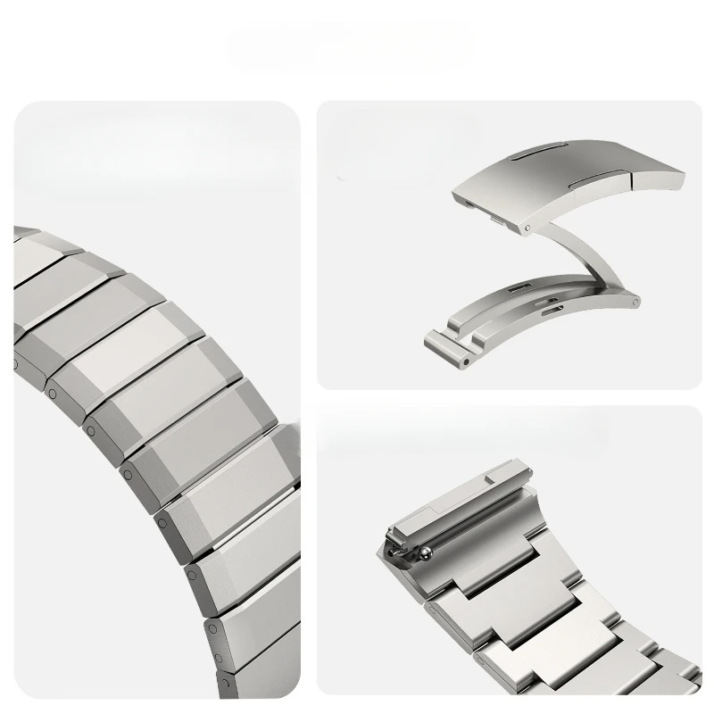 Каишка за Smart Watch GT5 Pro, Metal Titanium, стомана /графит, official Huawei GT5 Pro/