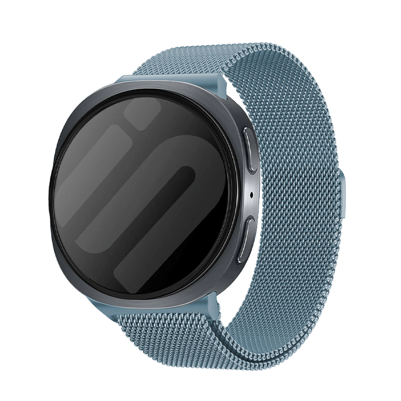 Каишка за Samsung Watch 8, Milanese Loop, метална /синя/