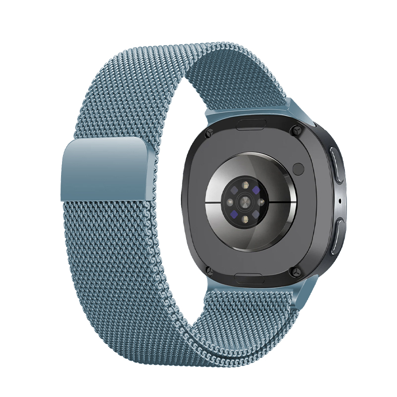 Каишка за Samsung Watch 8, Milanese Loop, метална /синя/