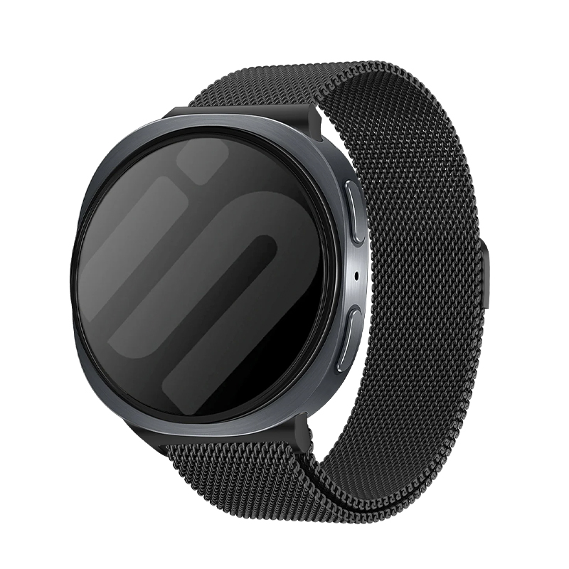 Каишка за Samsung Watch Ultra 47мм, Milanese Loop, метална /черна/
