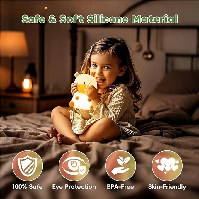Nimbo Нощна лампа Silicone Deer, PAT, 2-whites, USB, timer /жълта/