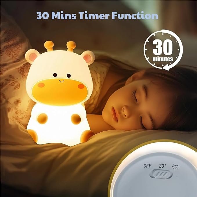 Nimbo Нощна лампа Silicone Deer, PAT, 2-whites, USB, timer /жълта/