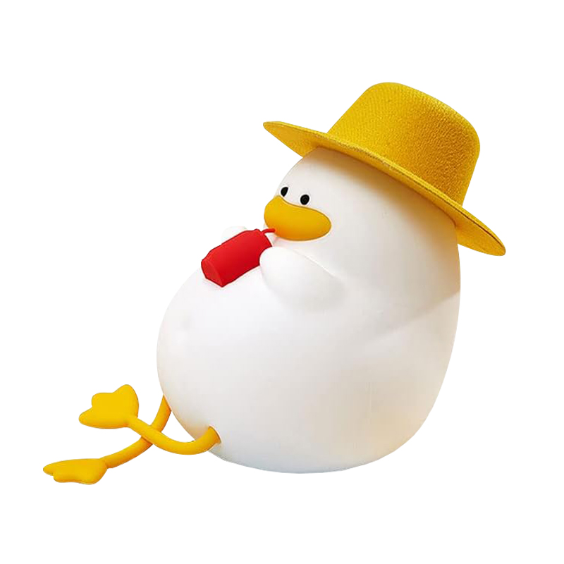 Nimbo Нощна лампа Silicone Drinking duck, PAT, colorful, USB, timer /бяла/