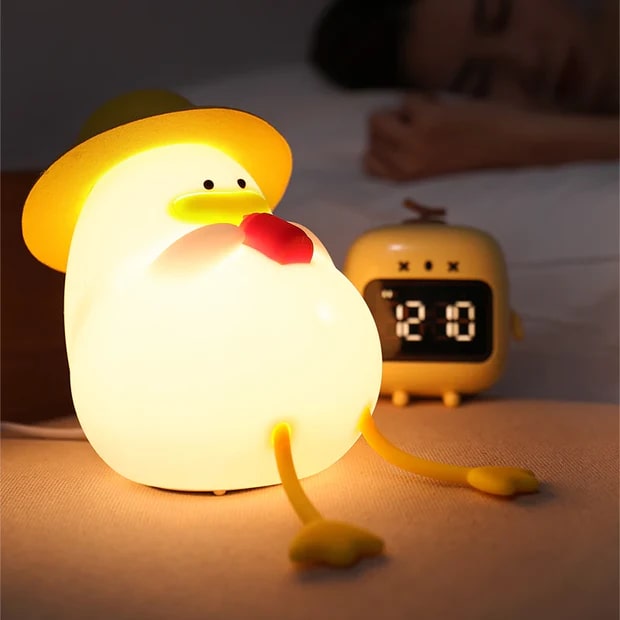 Nimbo Нощна лампа Silicone Drinking duck, PAT, colorful, USB, timer /бяла/