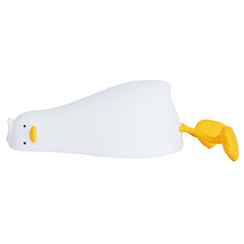 Nimbo Нощна лампа Silicone Laying duck, PAT, 3-whites, USB, timer /бяла/