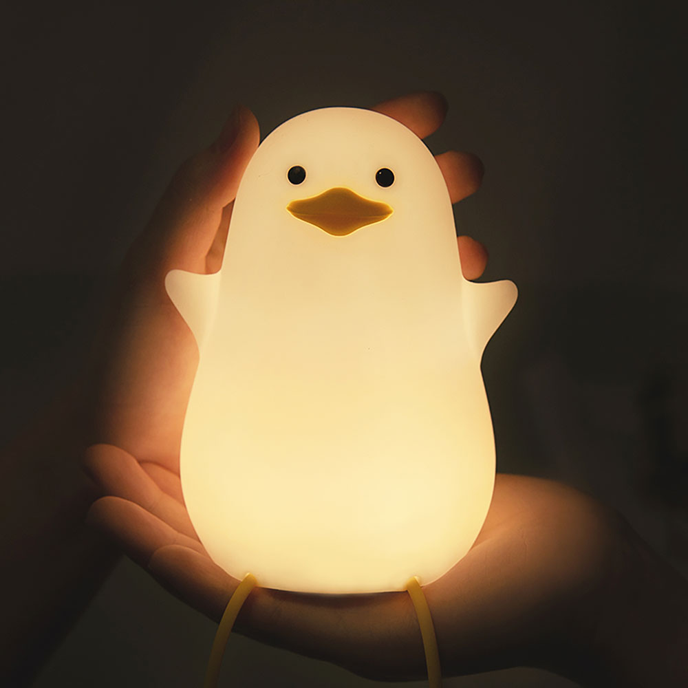 Nimbo Нощна лампа Silicone Long-legged duckling, PAT, 3-whites, USB, timer /бяла/