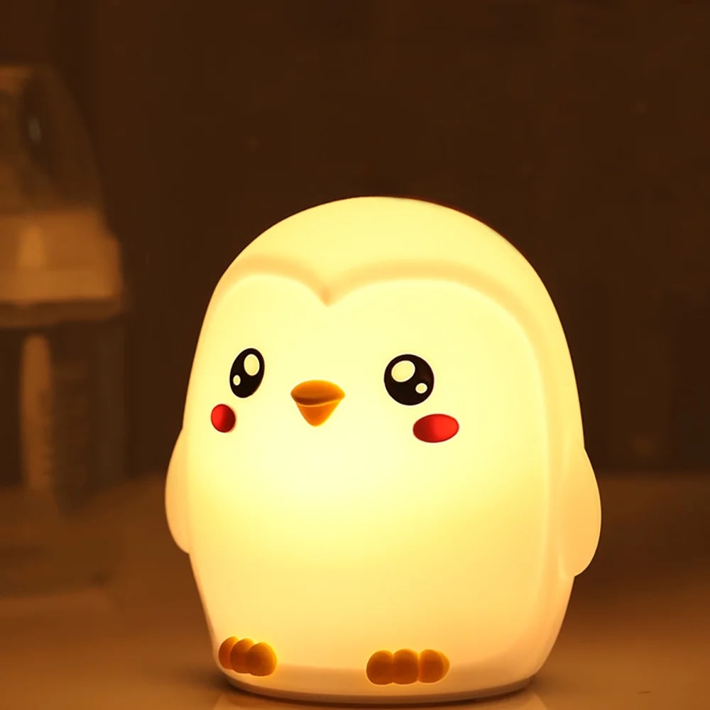 Nimbo Нощна лампа Silicone Penguin, PAT, 3-whites, USB /бяла/