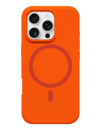 NORDIC Калъф Liquid Silicone Apple iPhone 17 Pro Max, MagSafe /Sunset flame/