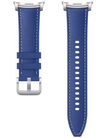 Каишка за Samsung Watch 8, Leather TPU /син/