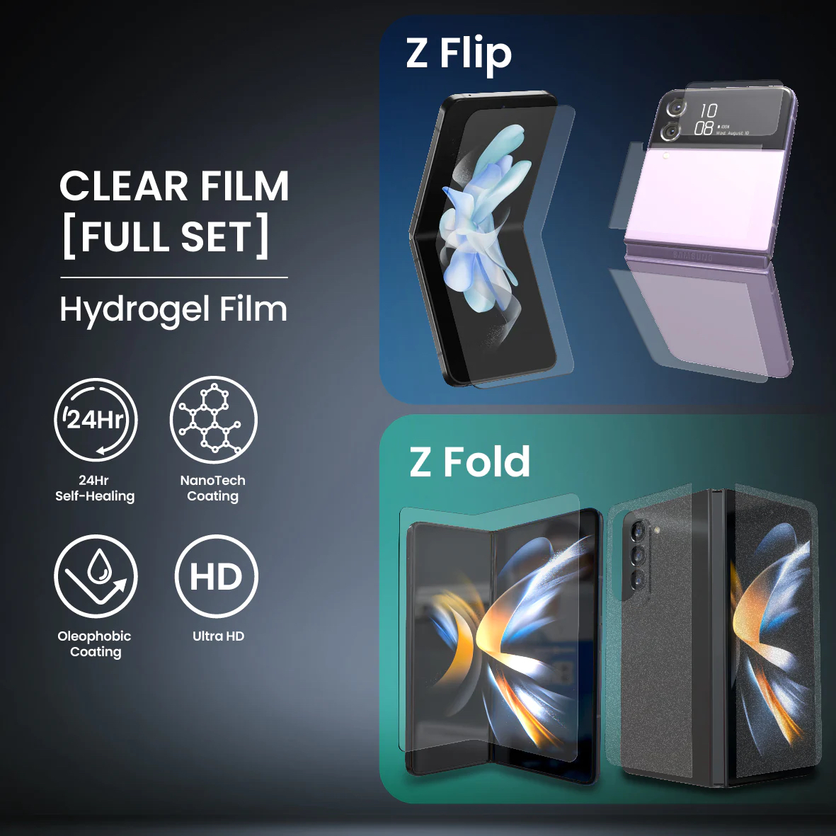 Hydrogel Samsung Z Fold 6, HD комплект 2 части