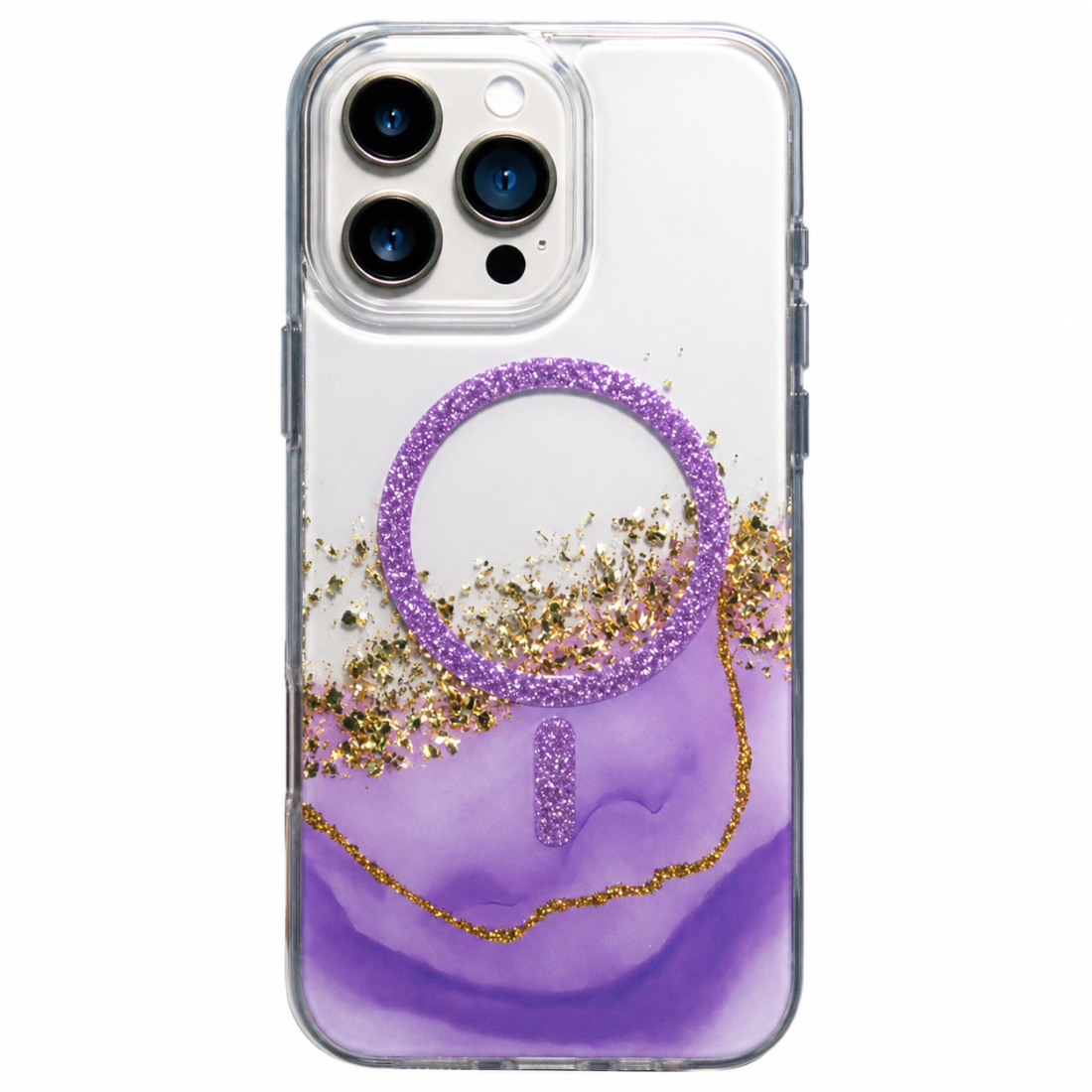 Калъф KARAT MagSafe Apple iPhone 16 /purpurite marble/