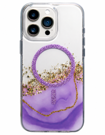 Калъф KARAT MagSafe Apple iPhone 17 Pro Max /purpurite marble/