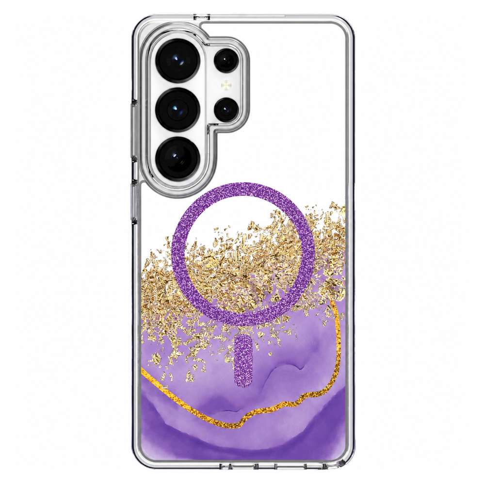 Калъф KARAT MagSafe Samsung S26 /purpurite marble/