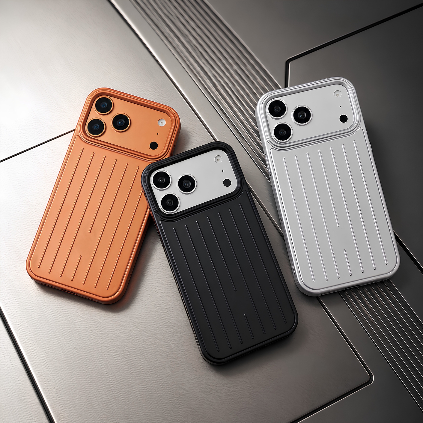Калъф Suitcase Stripe Apple iPhone 16 Pro Max /бял/ - Image 5