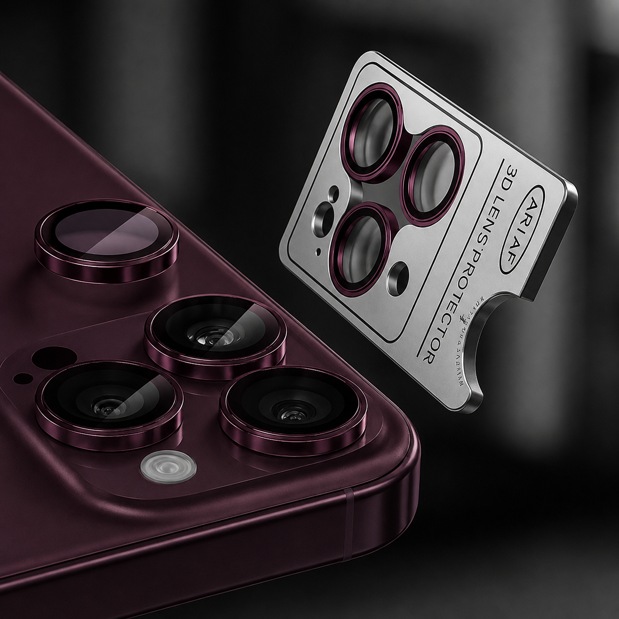 Metal Camera Lens Apple iPhone 18 Pro/ 18 Pro Max /тъмночервени/ NORDIC