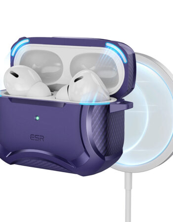 Калъф за слушалки ESR Cyber Armor Tough AirPods Pro, MagSafe /лилав/
