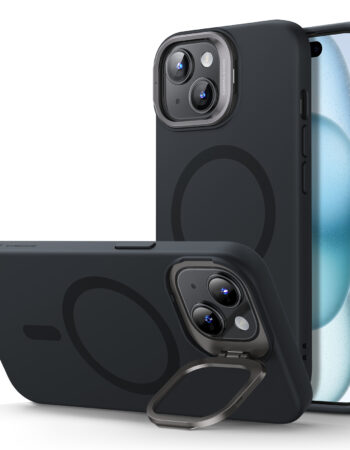 ESR Калъф Cloud Soft със стойка iPhone 15, MagSafe /черен/