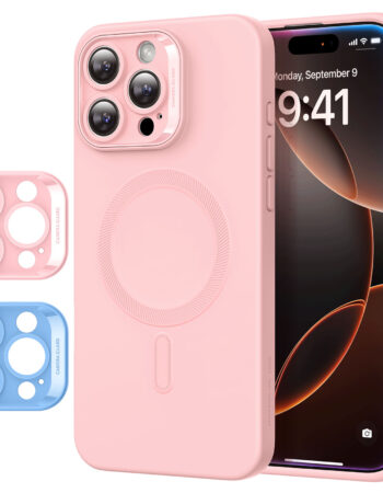 ESR Калъф + Camera grids SET Cloud Soft iPhone 16 Pro, MagSafe /розов/ Amazon Pack
