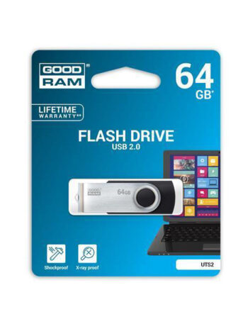 GOODRAM Flash Drive UTS2 64GB, USB 2 /черно и сребърно/