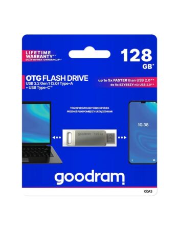 GOODRAM Flash Drive ODA3 128GB, USB 3.2 /сребро/