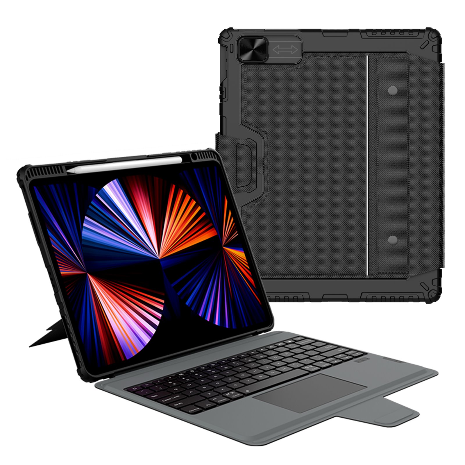 NILLKIN Калъф за Таблет с клавиатура Bumper Combo Keyboard - iPad Pro 12.9 2020/2021/2022, Air 13 2024/2025 /черен/