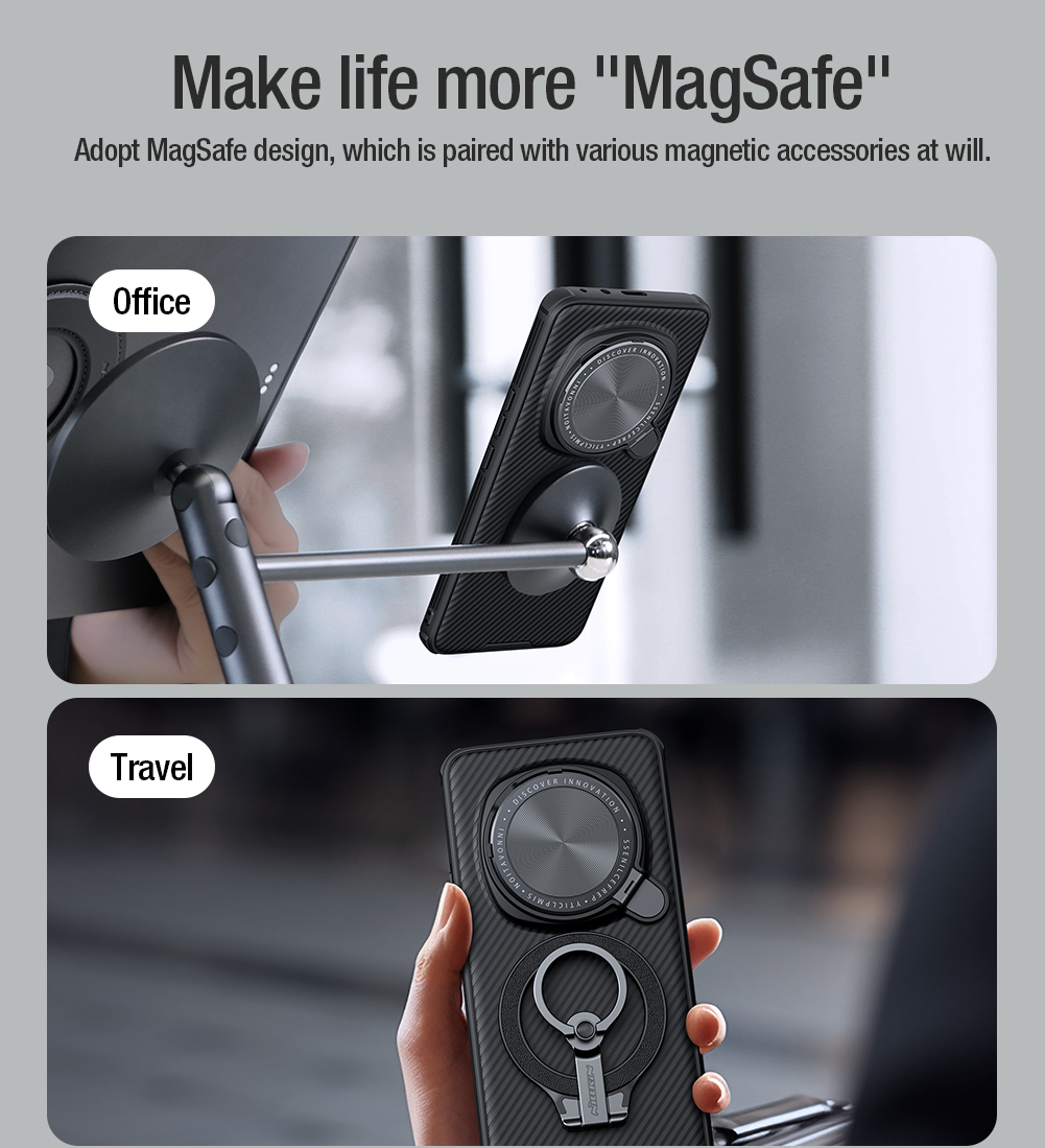 NILLKIN Калъф Honor Magic 6 Pro, Camshield Prop MagSafe /черен/