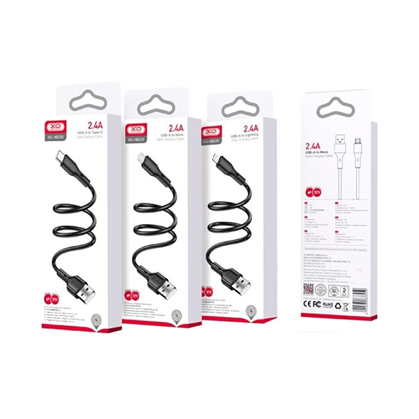 XO Кабел USB-A - Lightning, 1м, 2.4A, NB230 /черен/ - Image 2