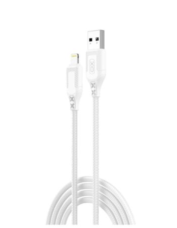 XO Кабел USB-A - Lightning, 1м, 2.4A,бял - NB235