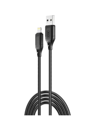 XO Кабел USB-A - Lightning, 1м, 2.4A,черен - NB235