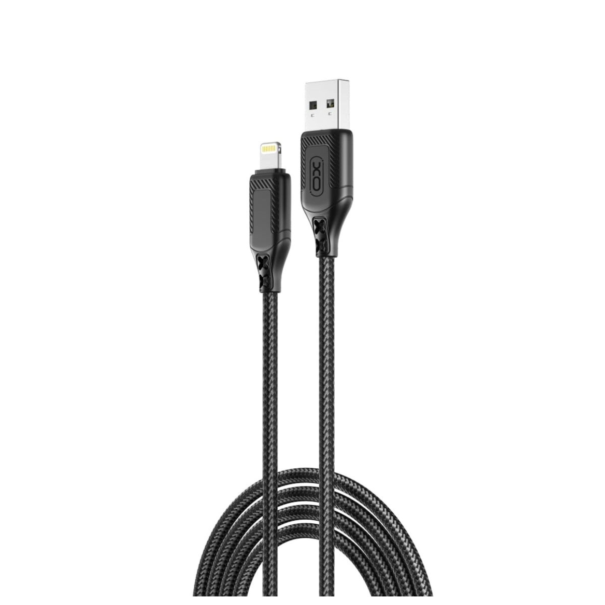 XO Кабел USB-A - Lightning, 1м, 2.4A,черен - NB235