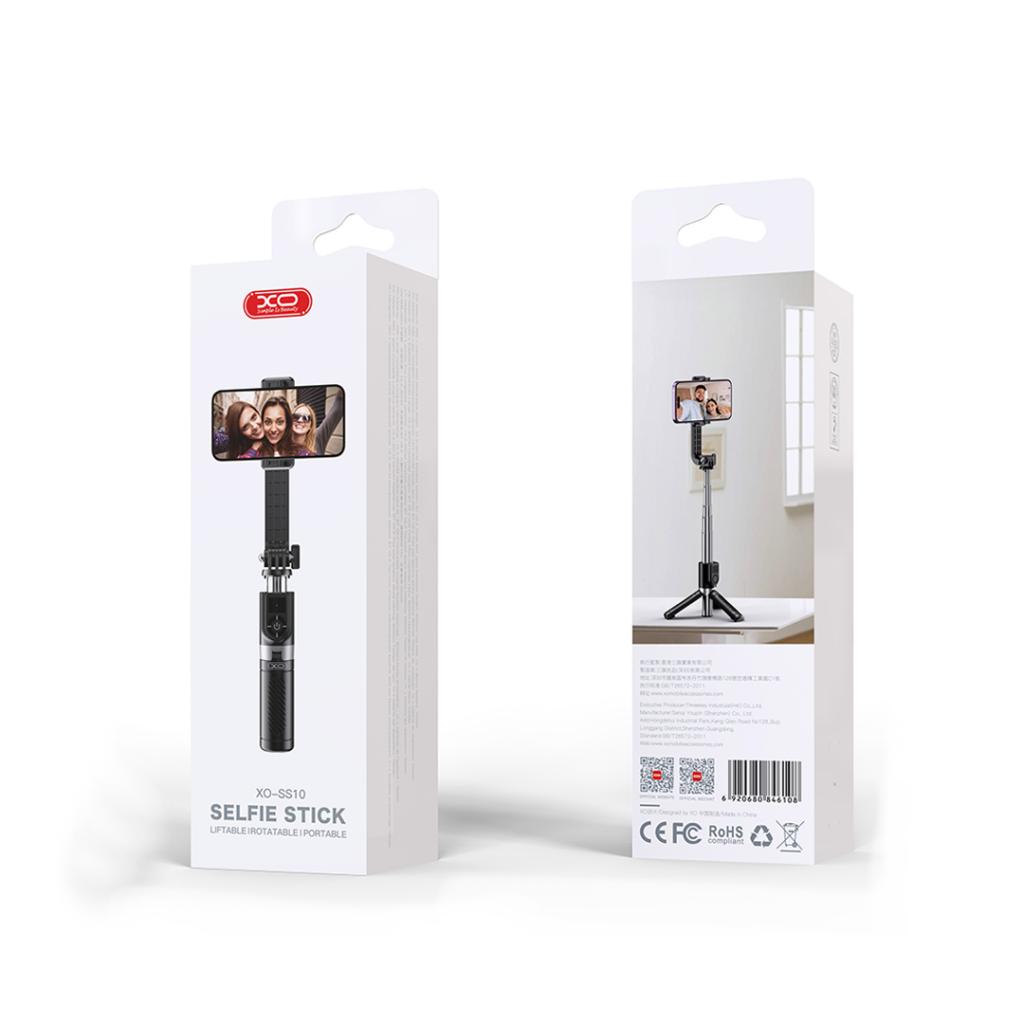 XO Селфи стик, Tripod Stand SS10 с огледалце, Bluetooth /черен/