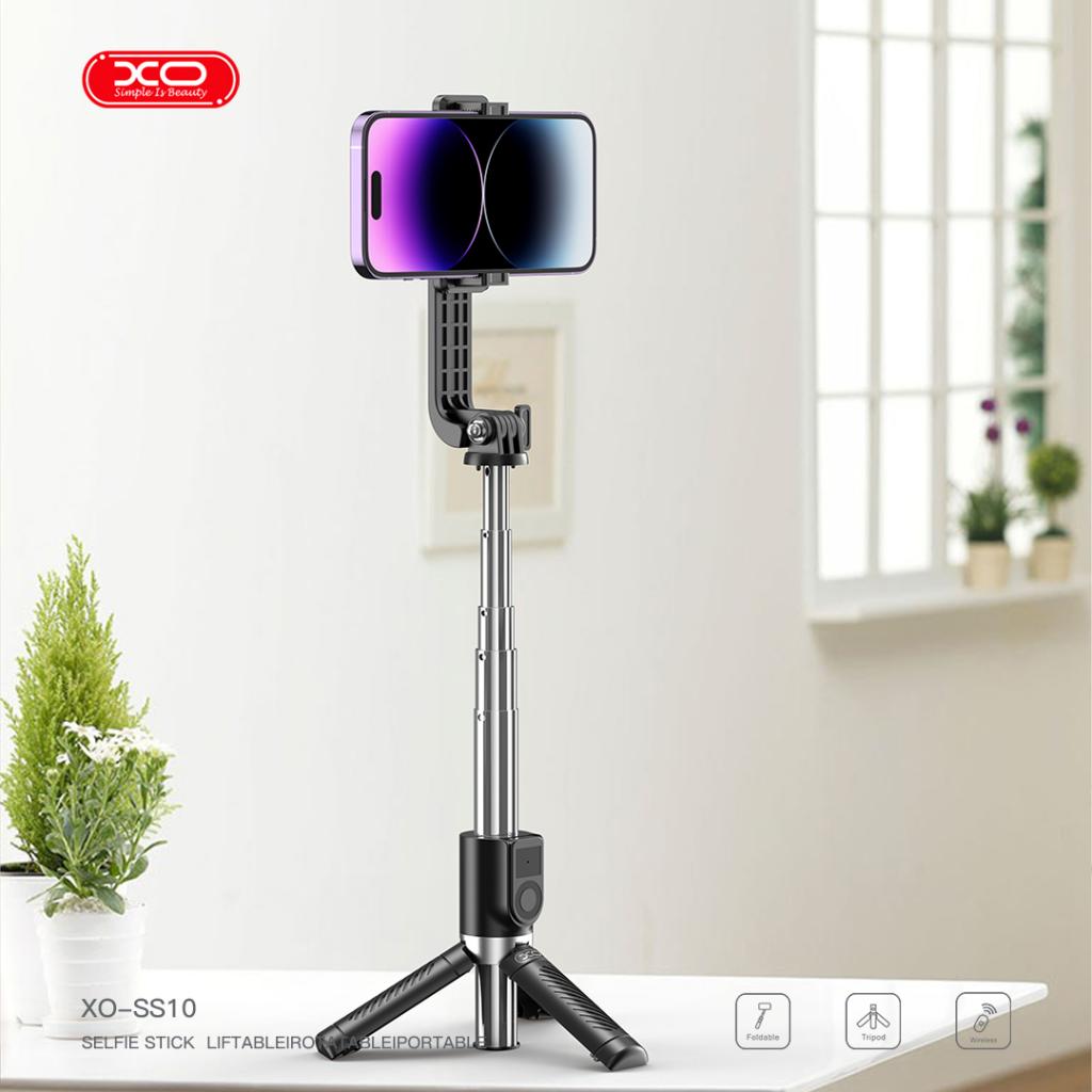 XO Селфи стик, Tripod Stand SS10 с огледалце, Bluetooth /черен/