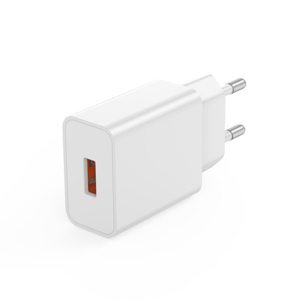 XO 220V 18W, USB-A, кабел A-C, бял - L127