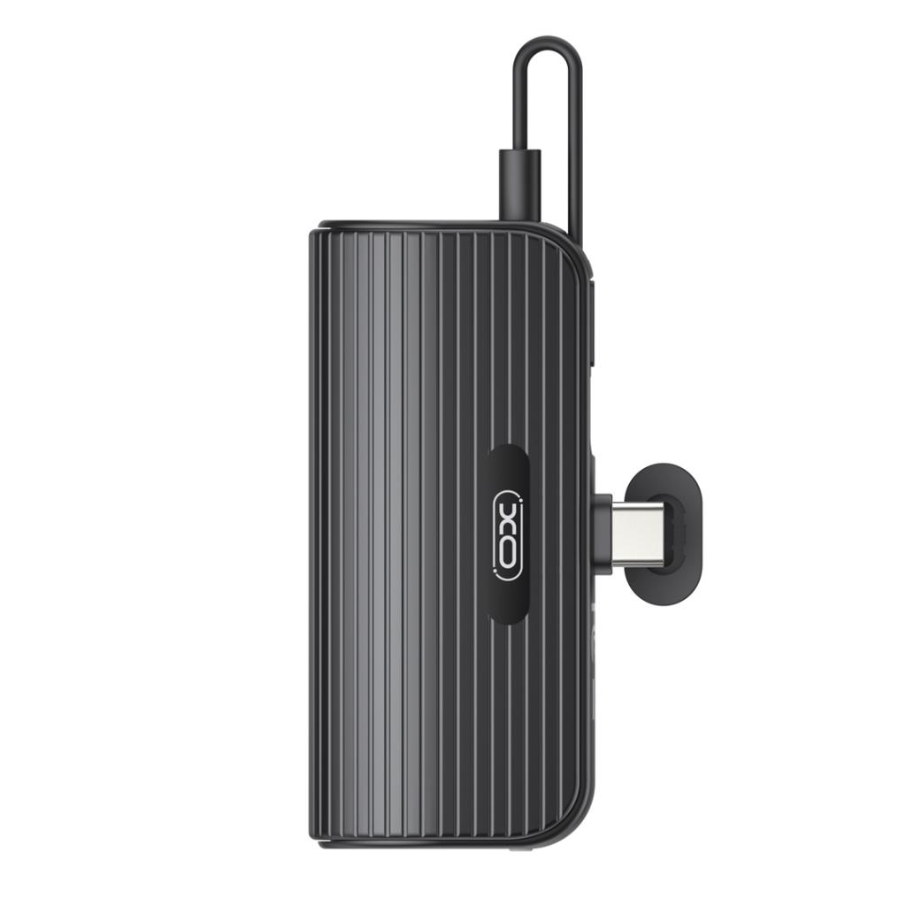 XO Power Bank 5000 mAh 20W, USB-C порт + вграден кабел Type-C /черен/ - PR220 - Image 3