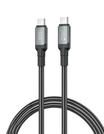 XO Кабел Type-C - Type-C, 1м, 240W, Metal Braided, NB-Q264A /черен/