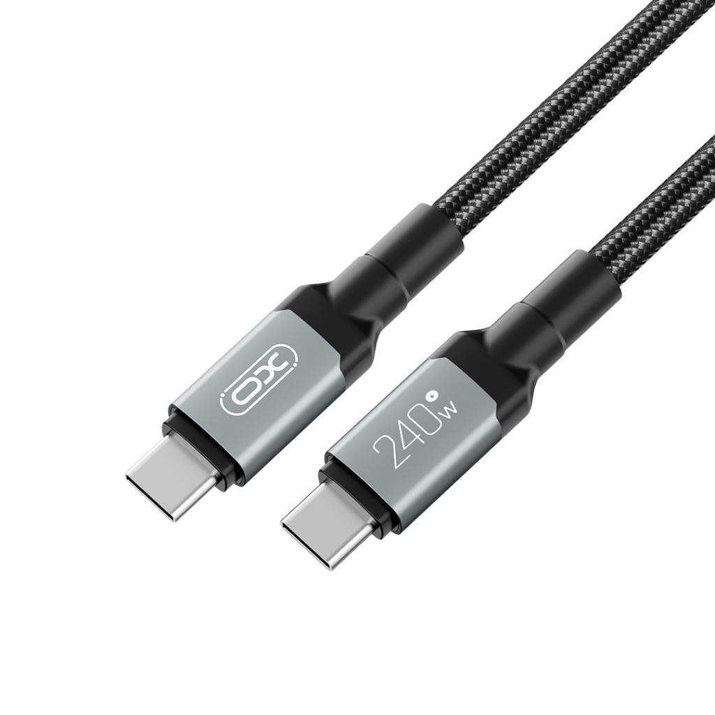 XO Кабел Type-C - Type-C, 2м, 240W, Metal Braided, NB-Q264B /черен/ - Image 4
