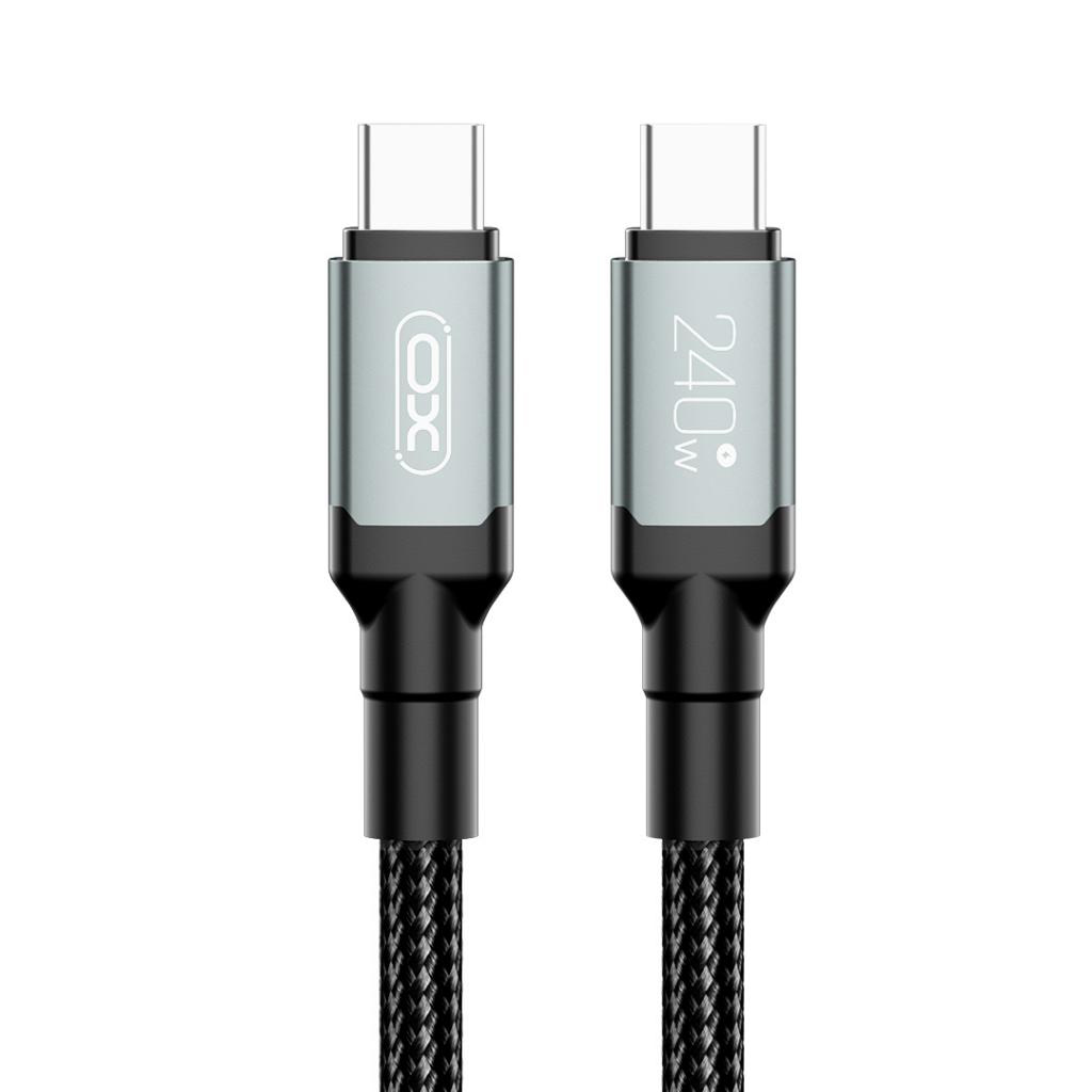 XO Кабел Type-C - Type-C, 2м, 240W, Metal Braided, NB-Q264B /черен/ - Image 3