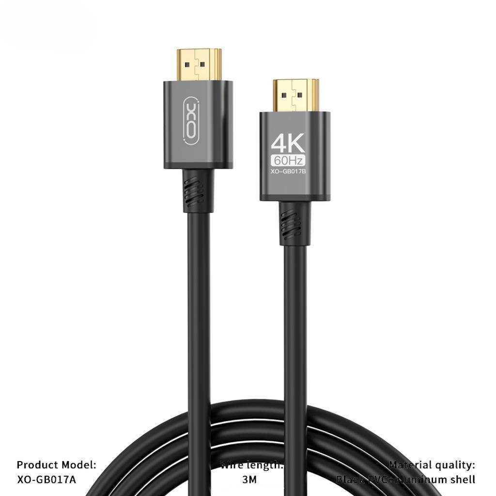 XO Кабел HDMI - HDMI 4K,3м, черен - GB017A - Image 3