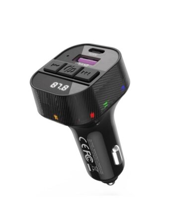 XO MP3 Wireless FM Transmitter 30W, USB-A + USB-C, черен - BCC17