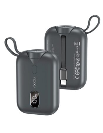 XO Power Bank 10000 mAh 20W, Wireless ЗУ за часовник +  вграден кабел: Type-C /черен/ - PR260