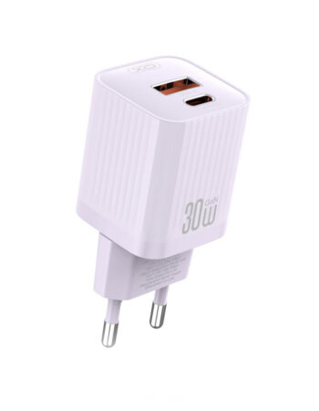 XO 220V 30W, USB-C + USB-A, лилав - L149