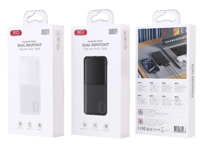 XO Power Bank 10000 mAh /черен/ - PR251 - Image 2