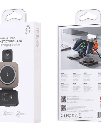 XO Wireless зарядно 15W 3 в 1, /черно/ - CX035