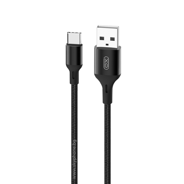 XO Кабел USB-A - Type-C, 2м, 2A, NB143 /черен/