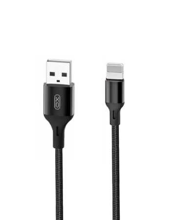XO Кабел USB-A - Lightning, 2м, 2A, NB143 /черен/