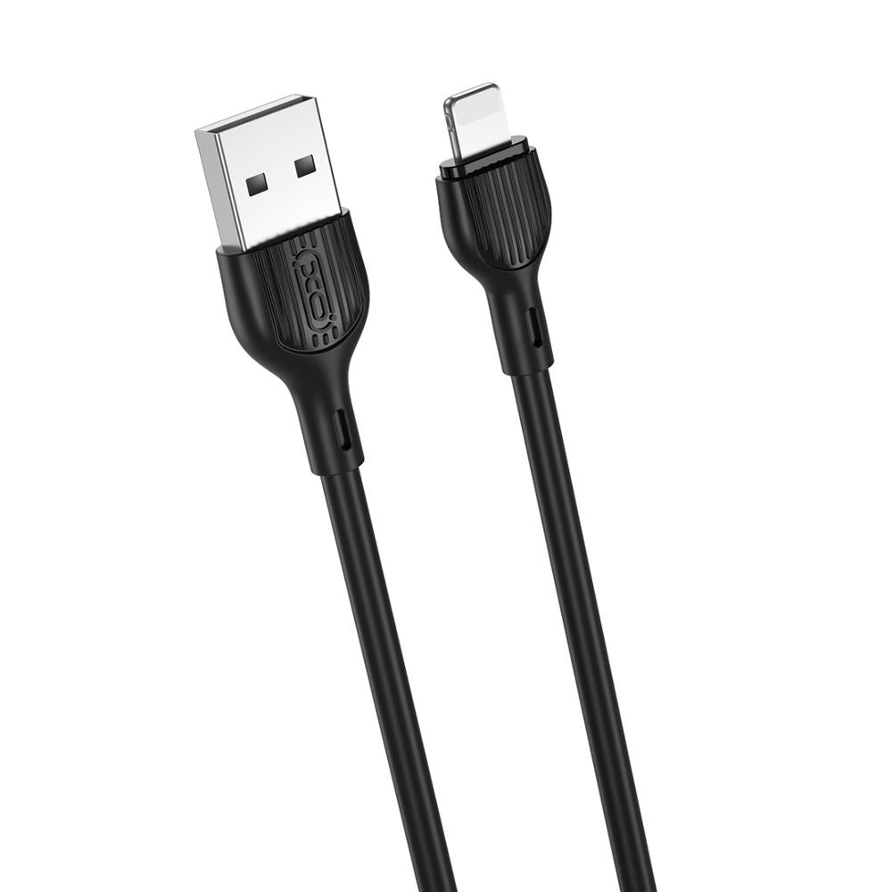 XO Кабел USB-A - Lightning, 1м, 2A, NB200 /черен/