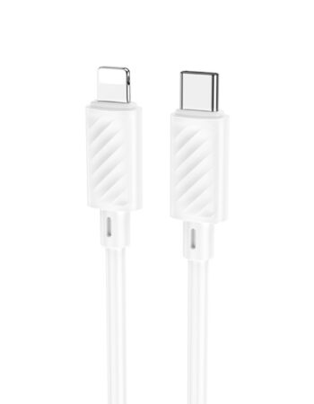 HOCO Кабел Type-C - Lightning, 1м, 2.4A, Gratified /бял/ - X88