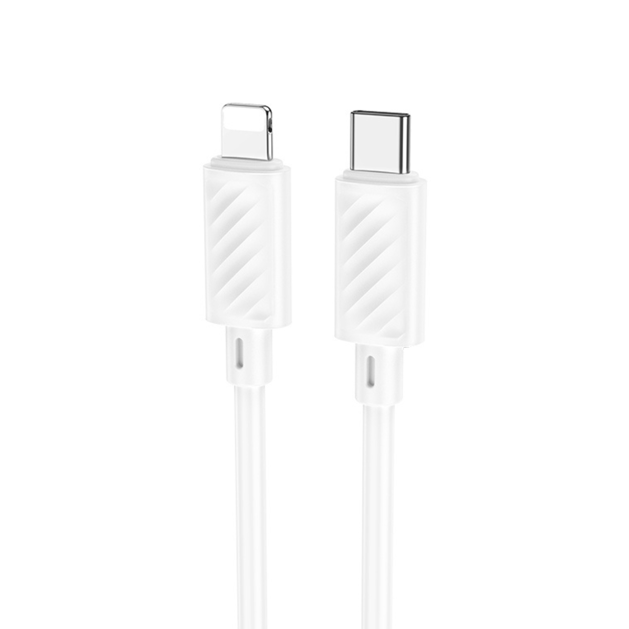 HOCO Кабел Type-C - Lightning, 1м, 2.4A, Gratified /бял/ - X88