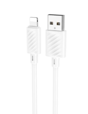 HOCO Кабел USB-A - Lightning, 1м, 2.4A, Gratified /бял/ - X88